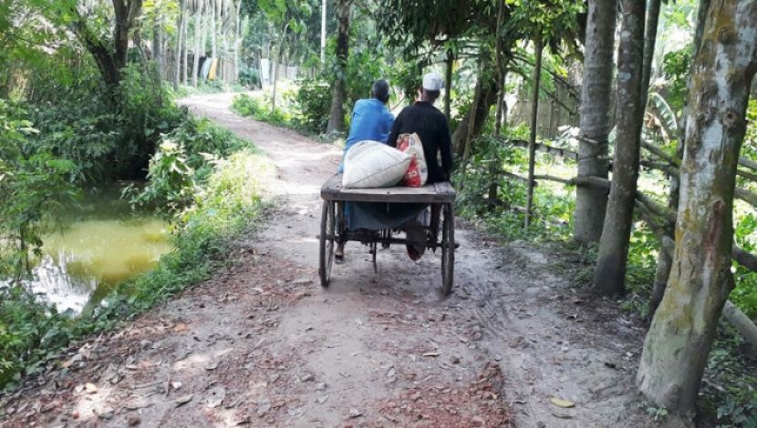 দুই দশকে রাস্তা সংস্কার না হওয়ায় তা এখন কাঁচা সড়কে রূপান্তরিত হয়েছে। এতে চরম দুর্ভোগে রয়েছেন ওই এলাকার লোকজন। গৌরনদী, বরিশাল,  ছবি: মো. খাইরুল ইসলাম