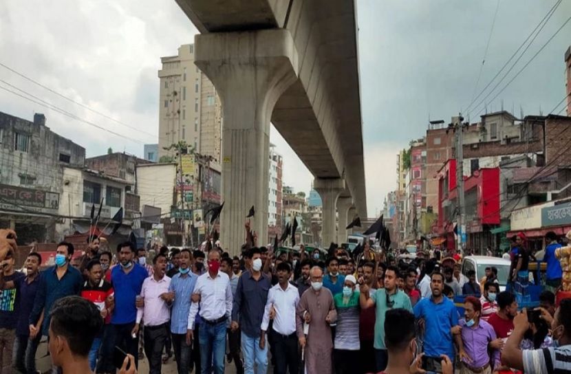 রিজভীর নেতৃত্বে বিএনপির ঝটিকা মিছিল