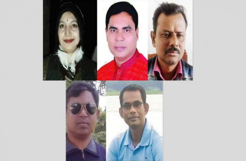 ছবিতে- শম্পা সাজ্জাদ, ইকবাল হোসেন, মো. উসমান শেখ, অশোক দাস, কৃষ্ণ সাহা