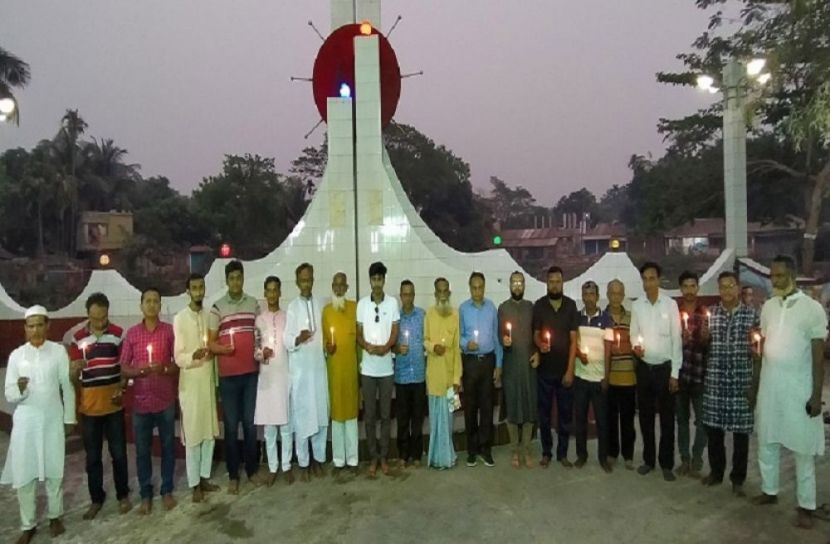 গৌরীপুরে মোমবাতি প্রজ্জলন করে ভয়াল কালরাত স্মরণ